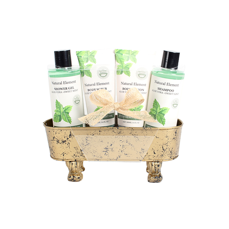 BL25021-NA Nature Bath Set Shower Gel Shampoo Body Scrub Body Lotion