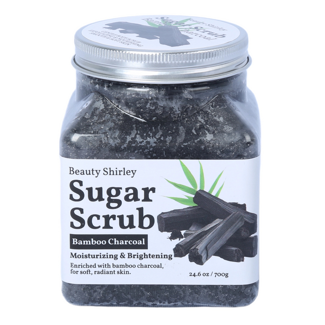 BLES26040 700g Large Capacity Bamboo Charcoal Sugar Scrub – Gentle Exfoliation