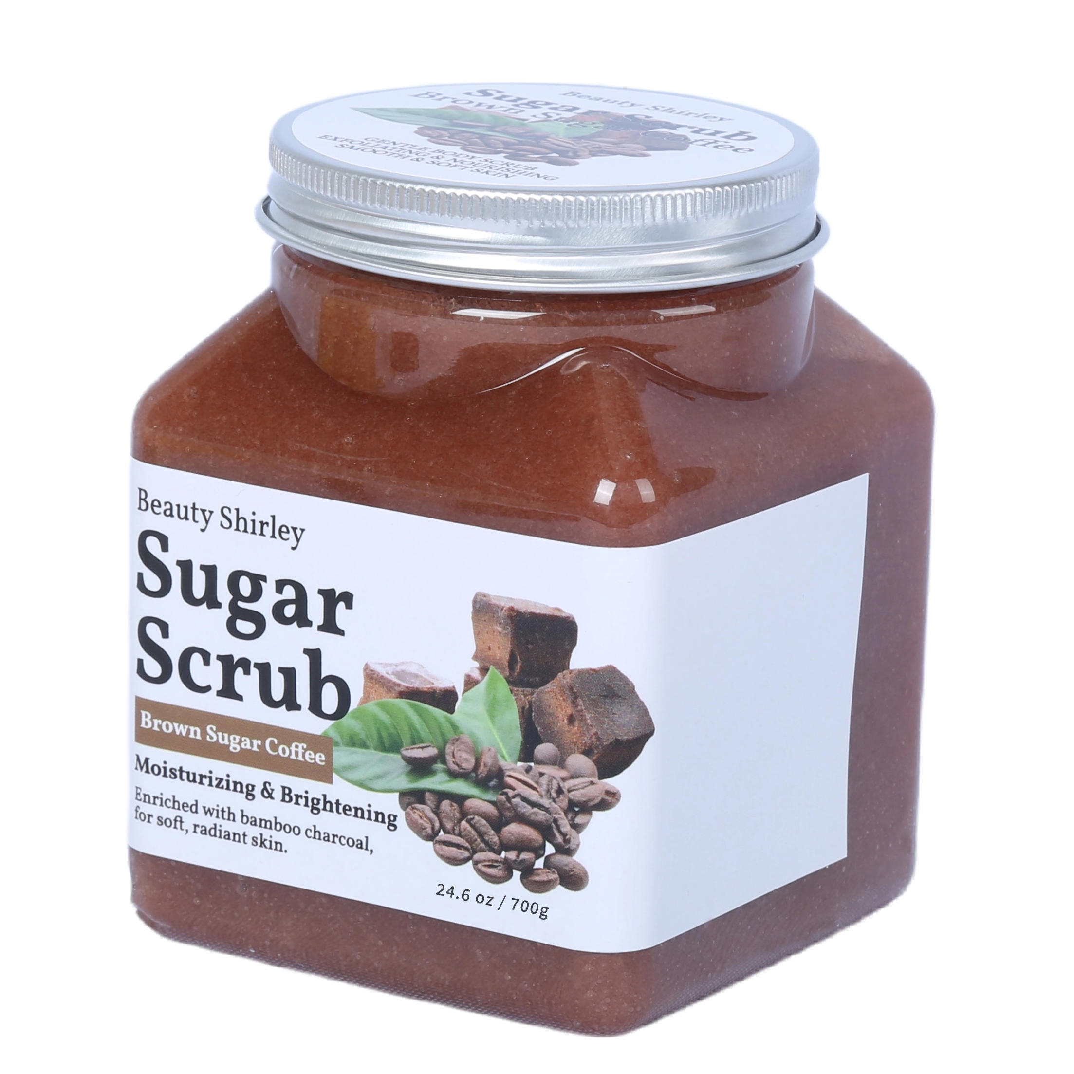 BLES26041 700g Brown Sugar Coffee Sugar Scrub – Detox & Gentle Exfoliation