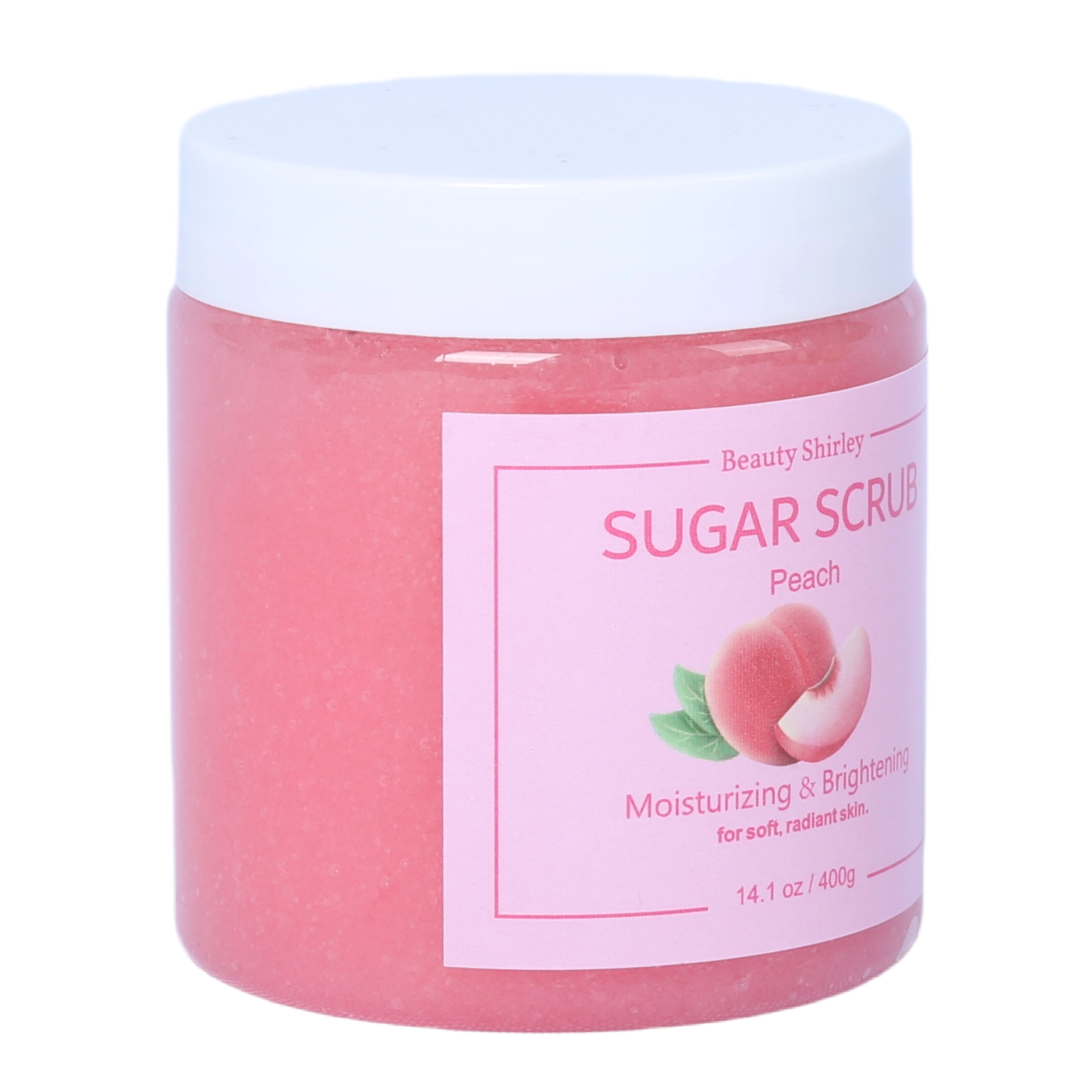 BLES26035 400g Peach Sugar Scrub – Fruity Scent & Gentle Exfoliation
