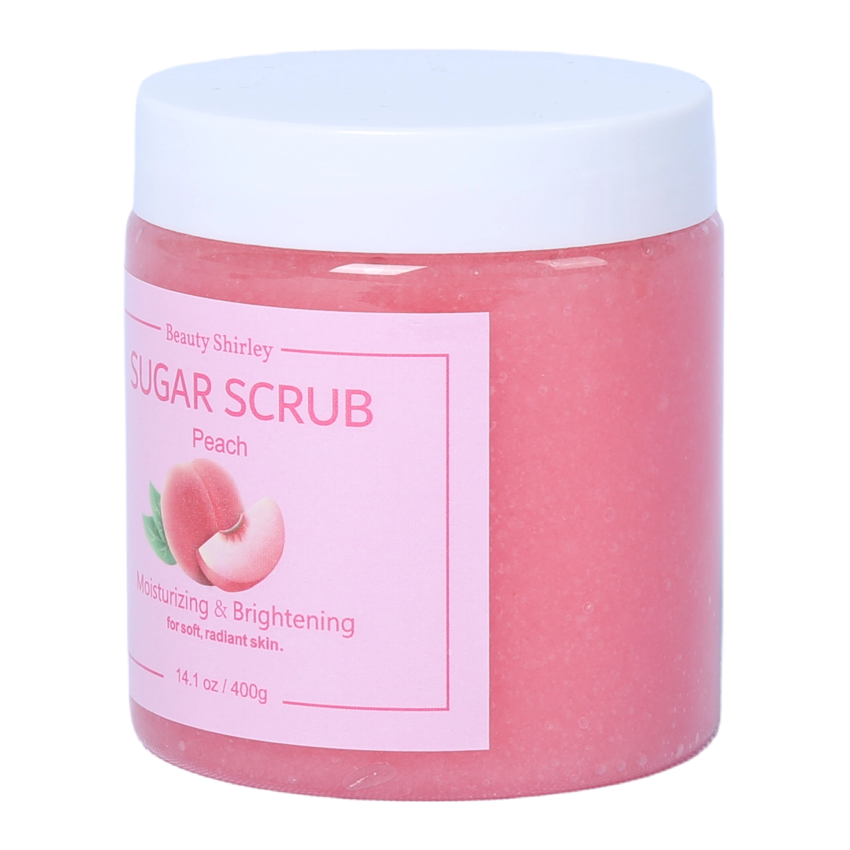 BLES26035 400g Peach Sugar Scrub – Fruity Scent & Gentle Exfoliation