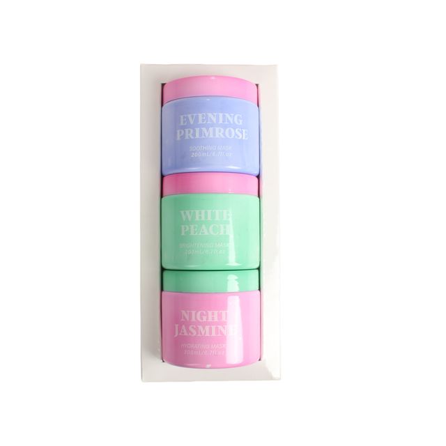 BLMK26001 Triple Jar Face Mask Set – 3 x 200ml Deep Cleansing & Hydrating Masks in Gift Box