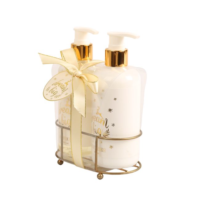 BLDB26001 Pump-Style Daily Body Duo - Moisturizing Shower Gel & Body Lotion in Wire Basket
