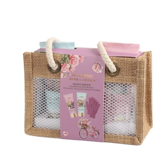 BLBG26017 Hand Cream and Hand Scrub Repair Set with Gloves and Cosmetic Pouch