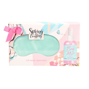 BLSC26007 Relaxing Body Mist & Satin Eye Mask Gift Set with PVC Window Box