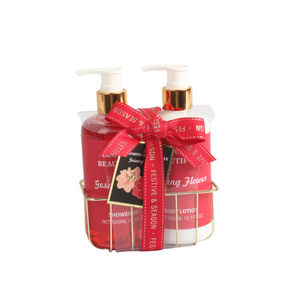 BLBF26009 Family Size Pump Set - Moisturizing Shower Gel & Body Lotion in Wire Basket