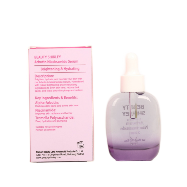 BLDES26007 Brightening Arbutin Niacinamide Serum – 30ml Glass Dropper Bottle