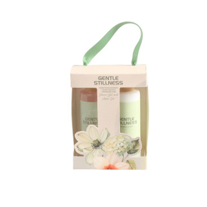 BLGS001 Natural Duo - Nourishing Shower Gel & Body Lotion with Ribbon Handle Window Box