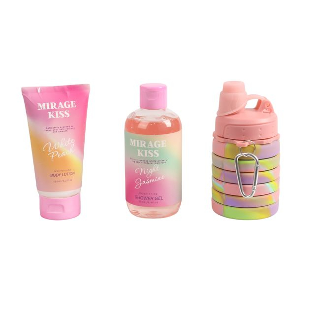 BLMK26003 Hydrating Travel Duo – Shower Gel, Body Lotion & Collapsible Water Bottle in Gift Box