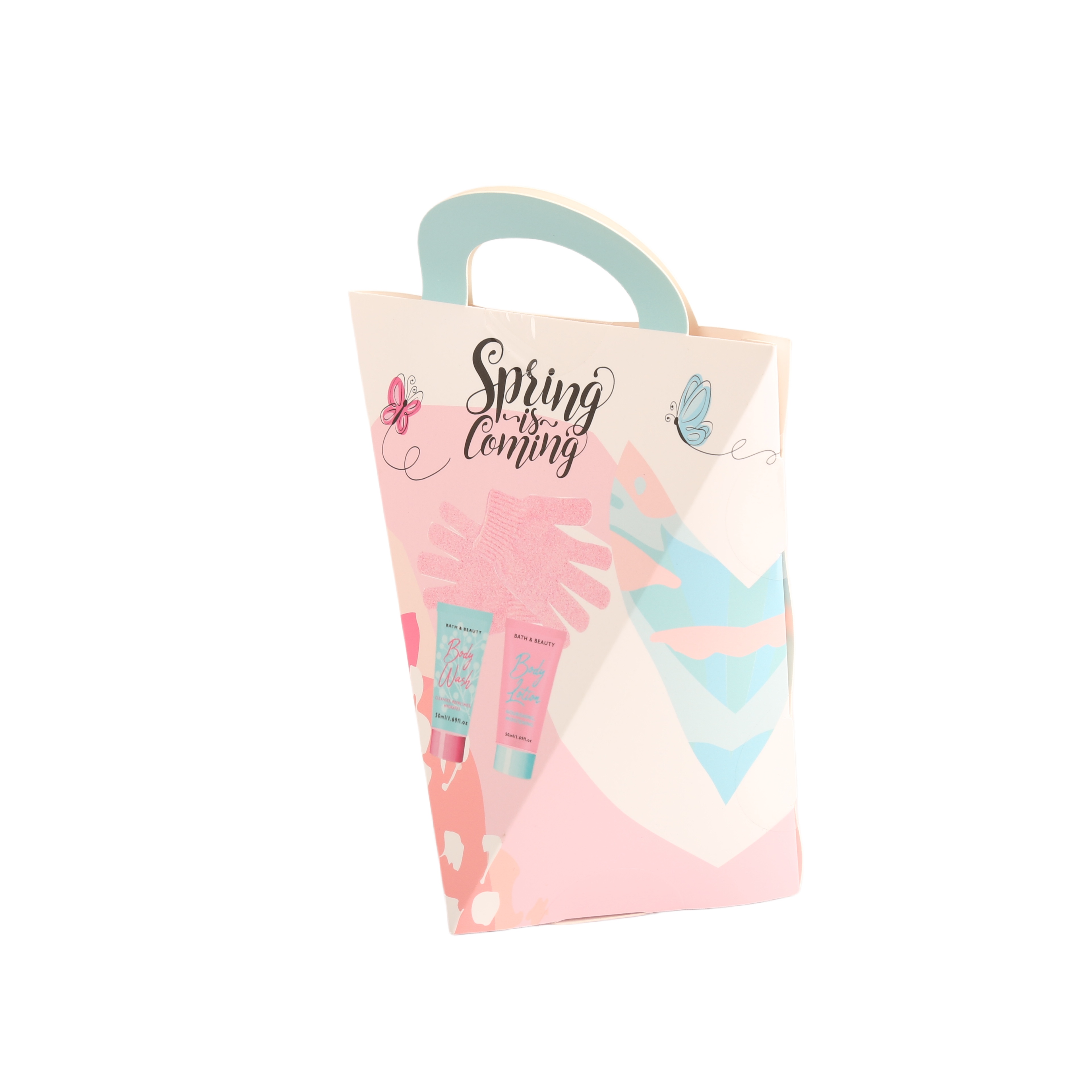 BLSC26001 Body Care Gift Set with Exfoliating Gloves – Body Wash & Body Lotion Duo