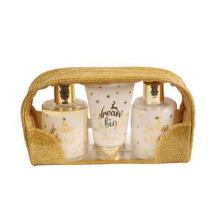 BLDB26007 Body & Hand Care Trio - Shower Gel, Body Lotion & Hand Cream with Cosmetic Bag