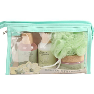 BLGS006 Natural Exfoliation Trio - Sugar & Salt Scrub, Shower Gel & Body Lotion