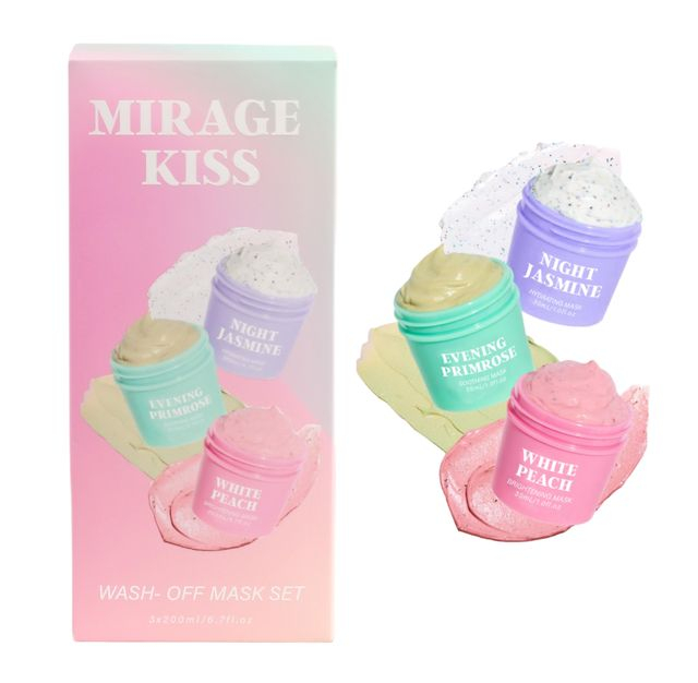 BLMK26001 Triple Jar Face Mask Set – 3 x 200ml Deep Cleansing & Hydrating Masks in Gift Box