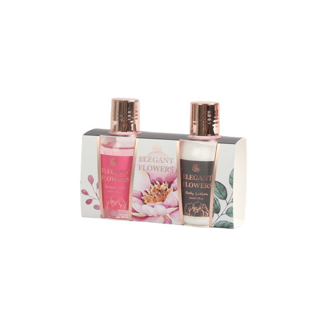 BLEF26004 Travel Size Shower Gel & Body Lotion Duo – 50ml Each with Window Belly Band