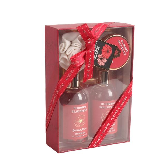  BLBF26019 Complete Bath & Body Trio - Shower Gel, Bubble Bath & Body Lotion with EVA Sponge in Gift Box