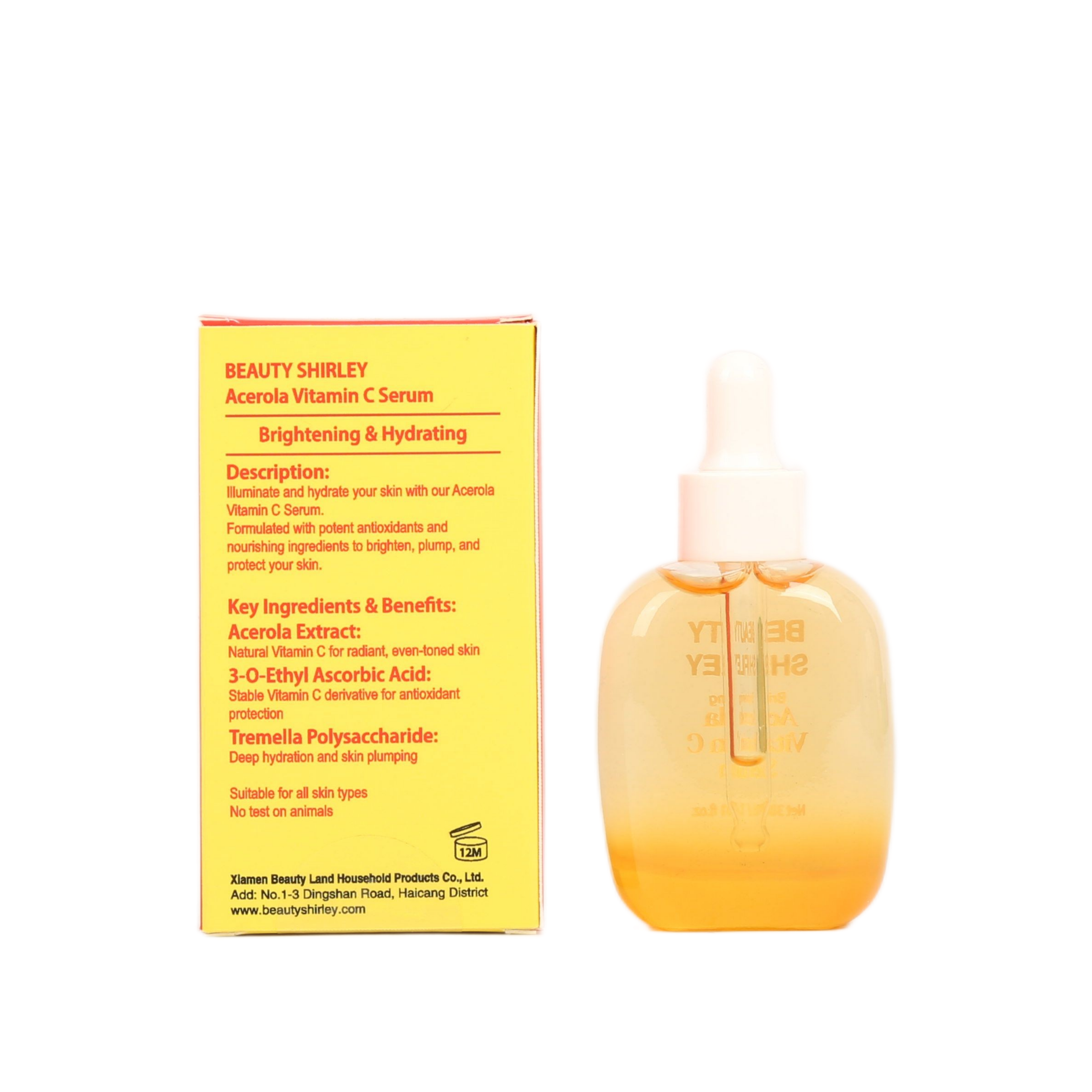 BLDES26001 Brightening Acerola Vitamin C Serum – 30ml Glass Dropper Bottle