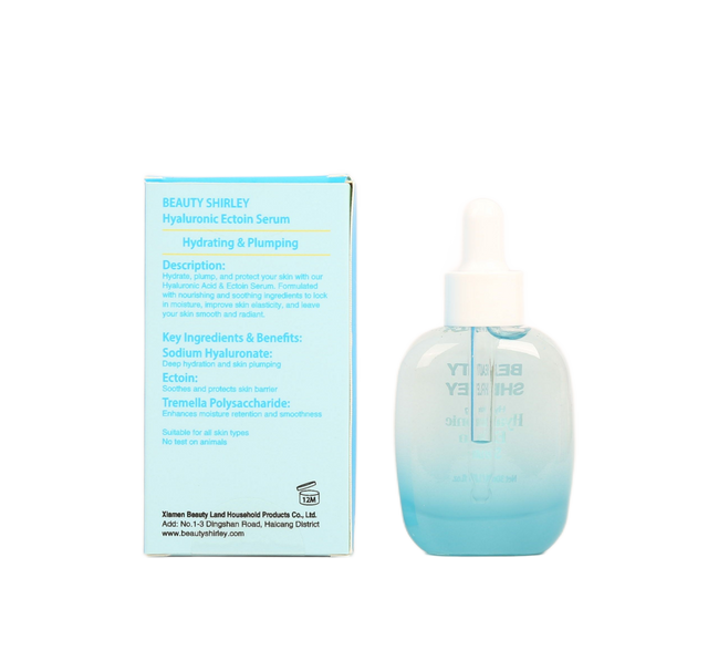BLDES26010 Hydrating Hyaluronic Ectoin Serum – 30ml Glass Dropper Bottle