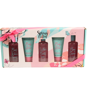 BLSC26002 Spa Gift Set Body Wash Bubble Bath Body Scrub Body Lotion with PVC Window Box