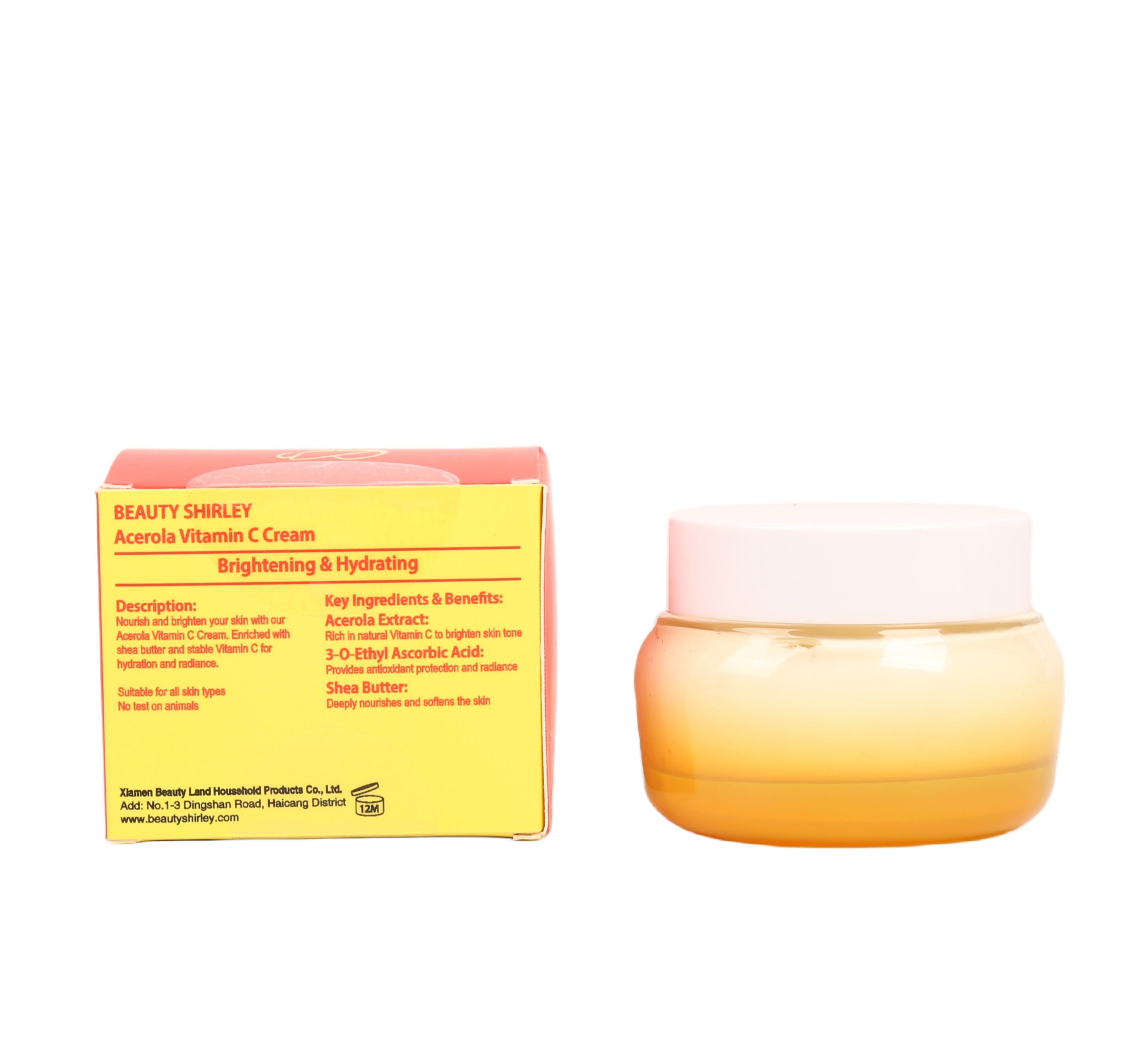 BLDES26002 Brightening Acerola Vitamin C Cream – 50ml Glass Jar