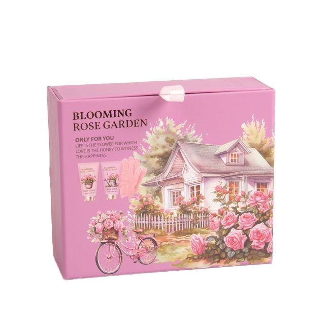 BLBG26006 Body Lotion and Body Scrub Exfoliating Duo with Gloves in Drawer Gift Box