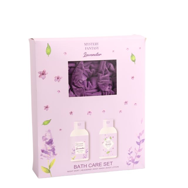 BLMF260012 Bedtime Ritual Body Wash & Body Lotion Set – Includes a Nightgown and Hair Band