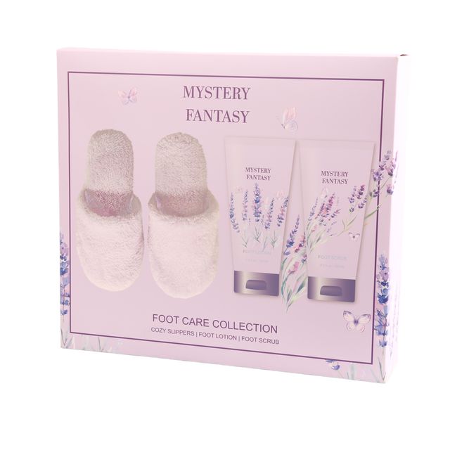 BLMF260010 Complete Pedicure Gift Set – Foot Scrub, Foot Lotion & Fuzzy Slipper