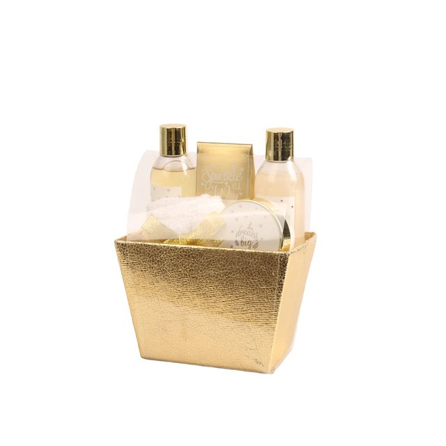 BLDB26011 Complete Self-Care Gift Basket - Shower Gel, Body Lotion, Hand Cream & Bath Salt with Towel