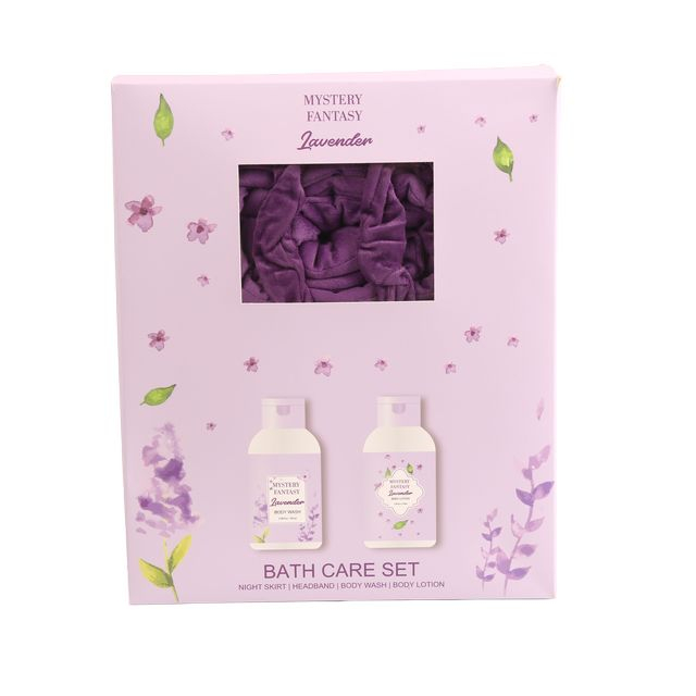 BLMF260012 Bedtime Ritual Body Wash & Body Lotion Set – Includes a Nightgown and Hair Band