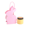 BLEA26008 Sugar Body Scrub & Rabbit Bath Fizzer Gift Set with Felt Storage Bag
