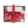 BLBF26014 Luxury Wooden Tray Gift Set - Shower Gel, Body Lotion, Bath Salt, Soap Flowers & Towel
