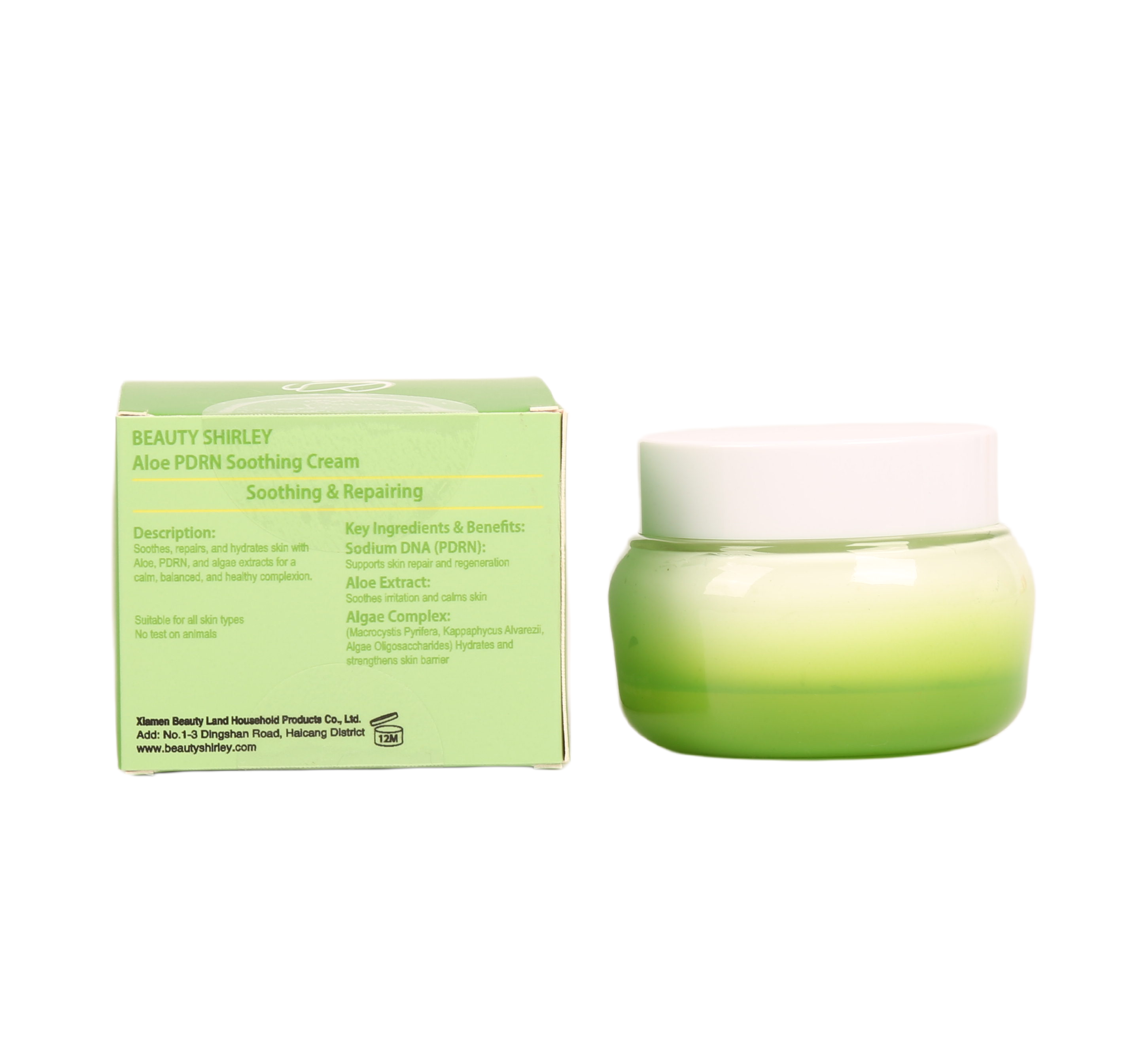 BLDES26014 Calming Aloe PDRN Soothing Cream – 50ml Glass Jar