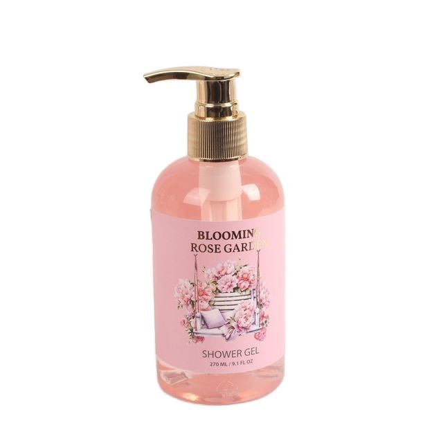 BLBG26010 Shower Gel Body Lotion and Bath Salt Spa Set in Wooden Caddy with Mesh Sponge