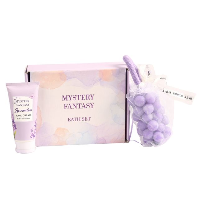 BLMF26007 Purple Grape Bunch Soap & Nourishing Hand Cream Gift Set