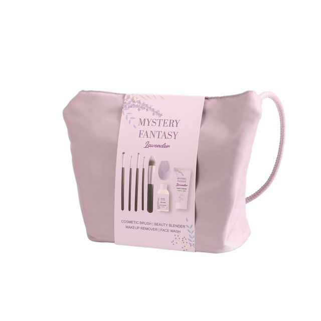 BLMF26016 Makeup Removal & Cleansing Kit – Micellar Water, Face Wash, 5 Brushes & Blender in Gift Bag
