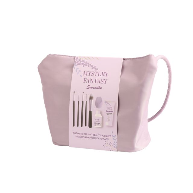 BLMF26016 Makeup Removal & Cleansing Kit – Micellar Water, Face Wash, 5 Brushes & Blender in Gift Bag