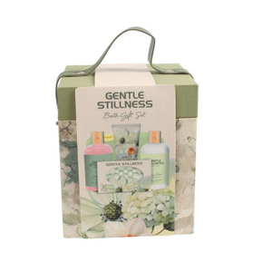 BLGS015 Exfoliating Bath Gift Set – Shower Gel, Body Lotion, Body Scrub, Soap Bar with Shower Gloves